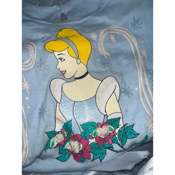 Vintage Disney Cinderella Princess Dress Puffy Sleeve Gown Glitter Tulle sz 6x - Picture 3 of 10